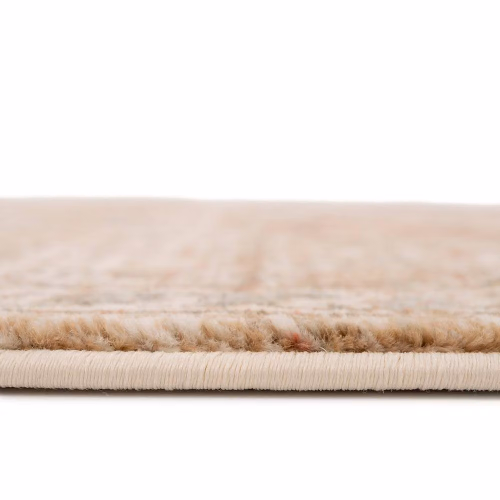 Kukoon Beige Traditional Floral Soft Pile Living Room Area Rug W: 200 cm, D: 290 cm – 4