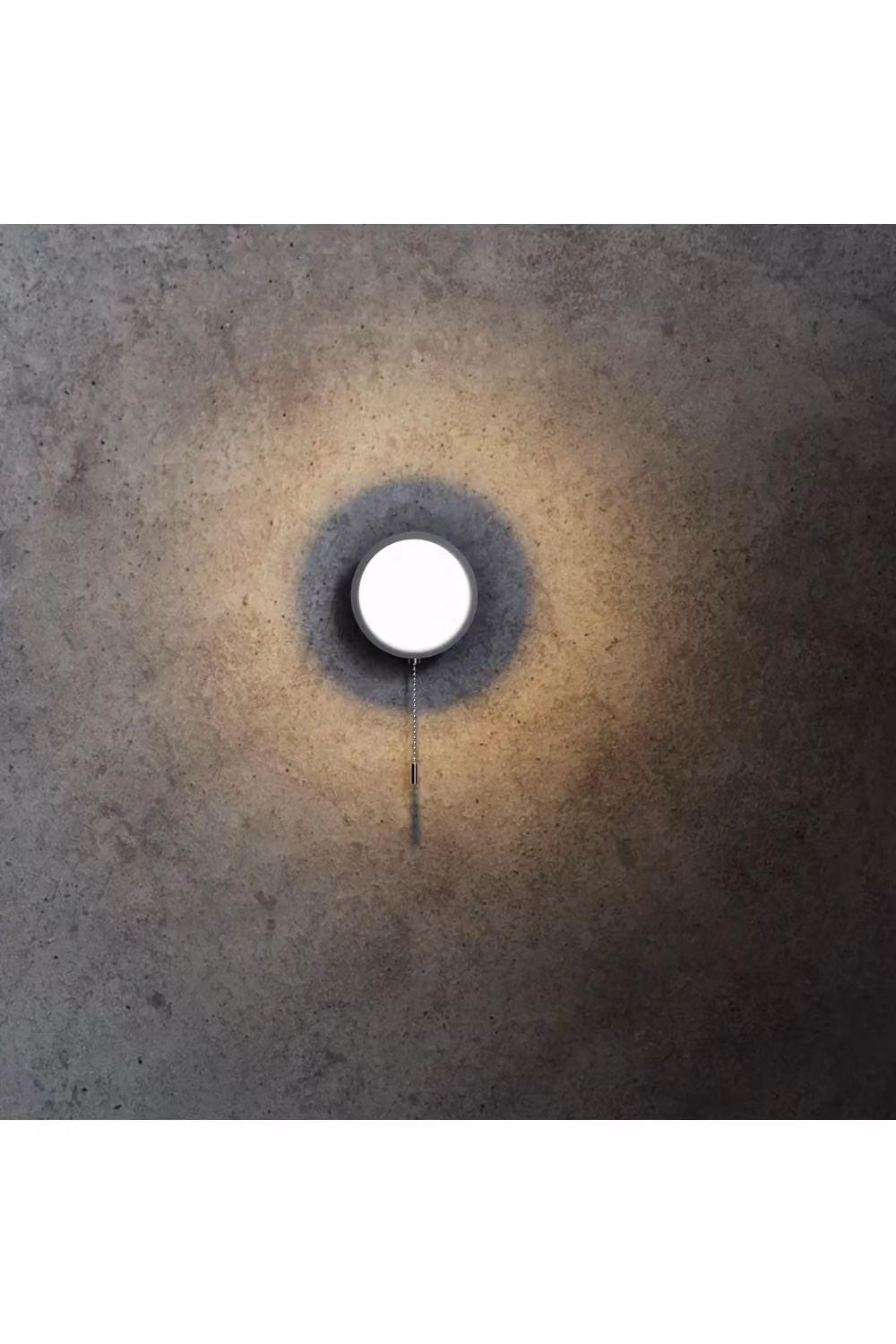 CGC Lighting Macie Rechargeable USB LED Wall Light with White Opal Glass Sphere and Silver Metal Finish – 6