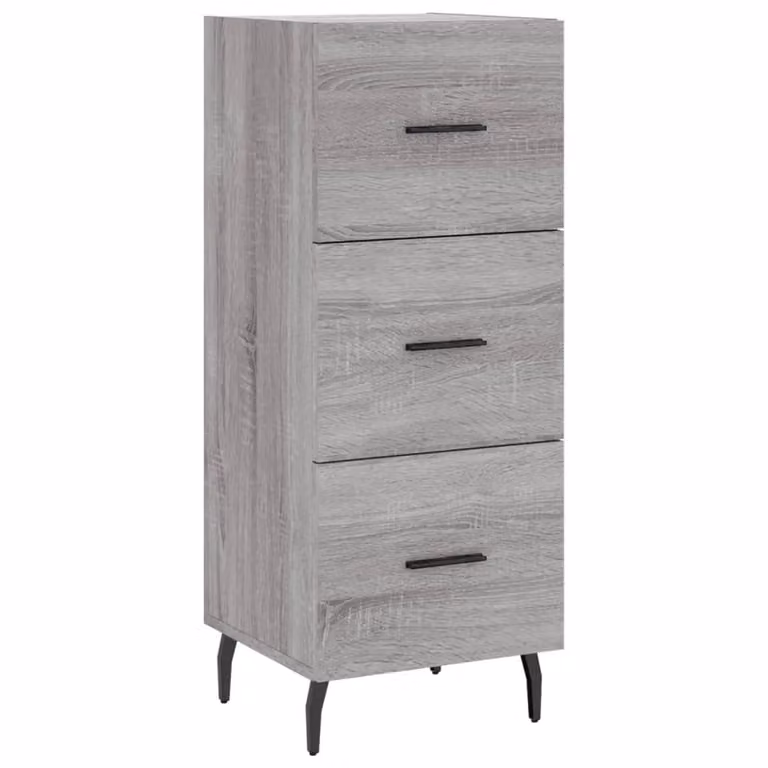 Berkfield Home Grey Sonoma Sideboard, W/D/H: 34.5 x 34 x 90 cm