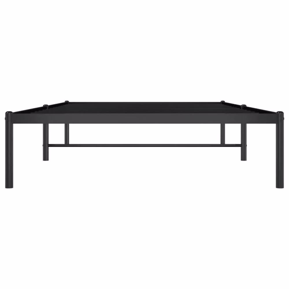 Berkfield Home Metal Bed Frame in Black, W/D/H: 107 x 31 x 207 cm – 3