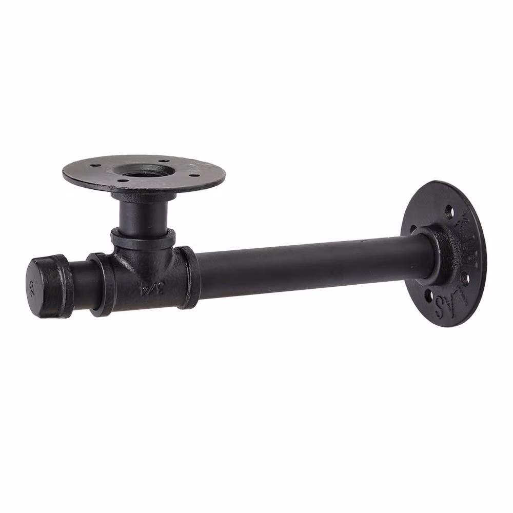 Garden Sanctuary Matt Black Industrial Style Wall-Mounted Shelf Bracket Accessory – 2