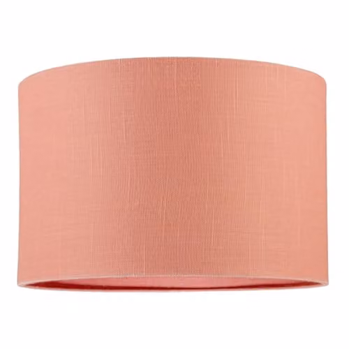 Happy Homewares Peach Palazzo Textured Linen Fabric Circular Lamp Shade, Diameter: 30 cm, Height: 20 cm