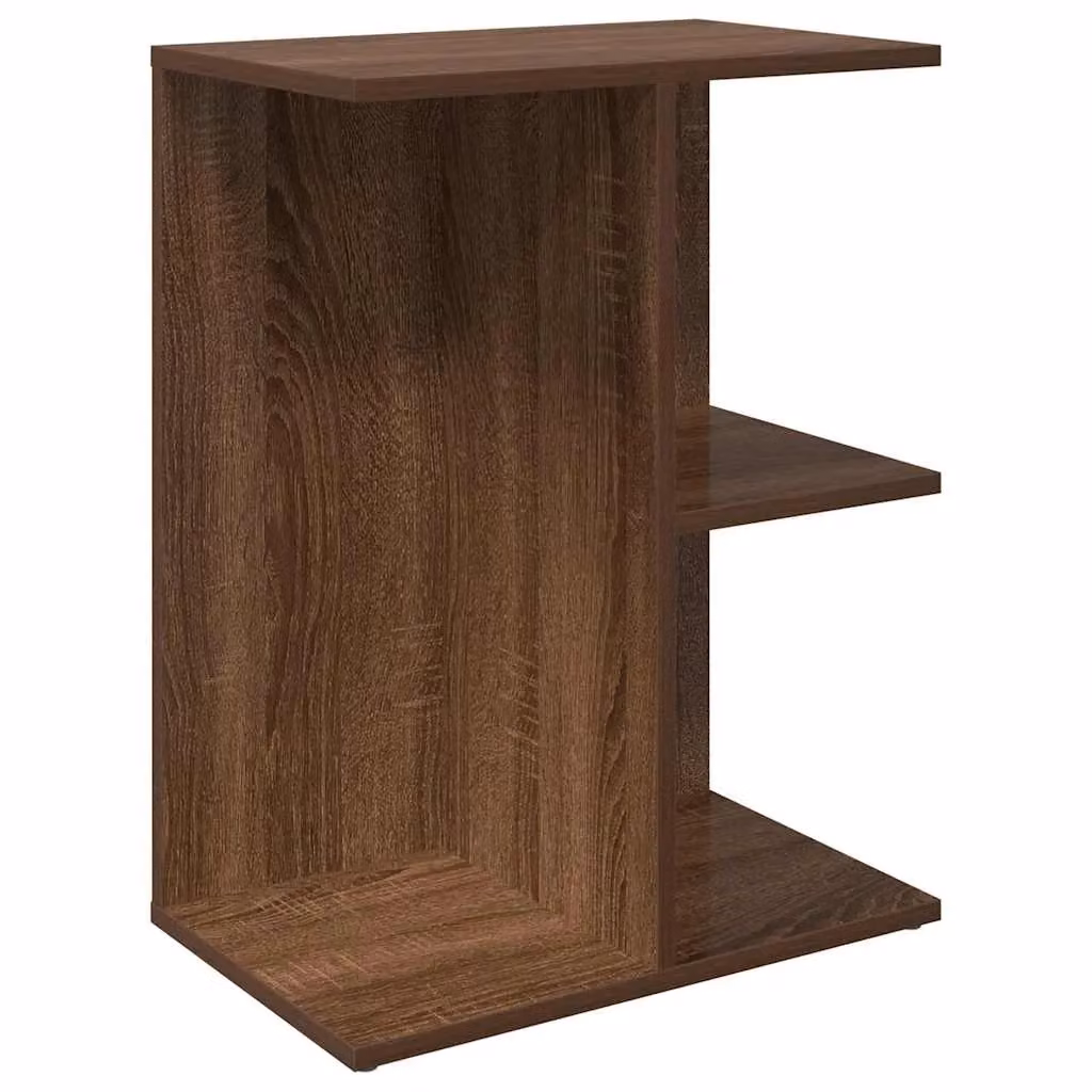 Berkfield Home Brown Oak Bedside Table W: 46.5 cm, D: 29 cm, H: 61 cm – 2