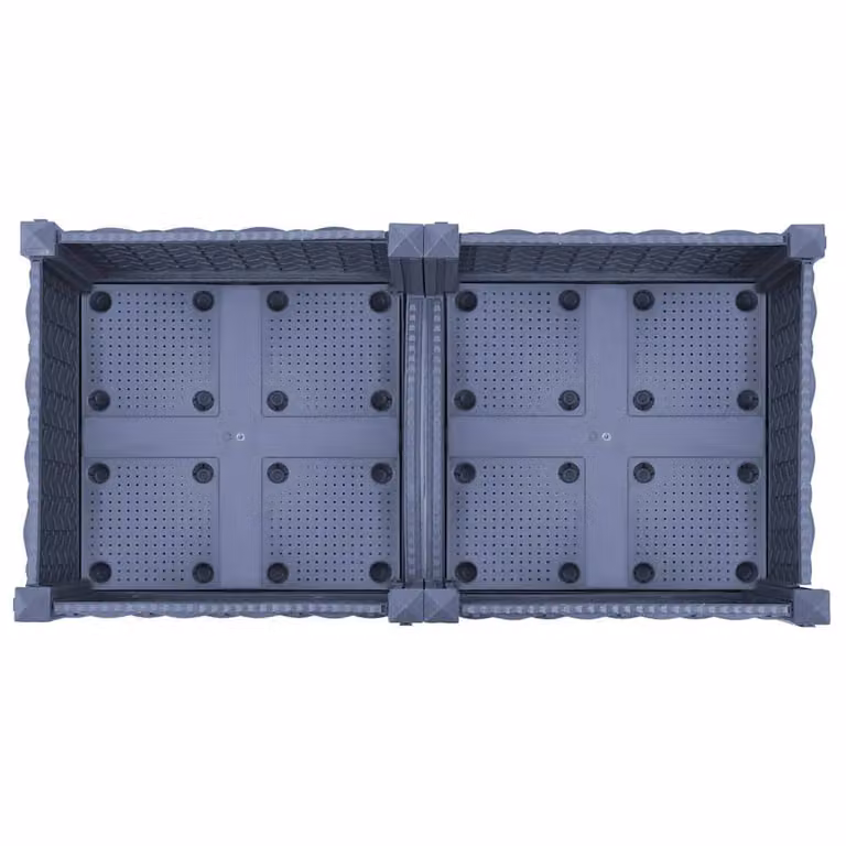 Berkfield Home Grey Polypropylene Raised Bed W/D/H: 80 x 40 x 71 cm