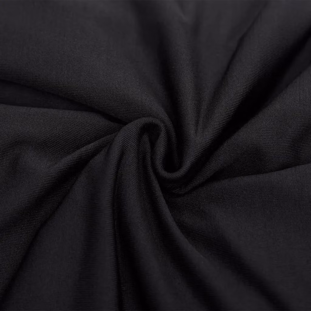 Berkfield Home 2-Seater Stretch Sofa Slipcover in Black Polyester Jersey – 4