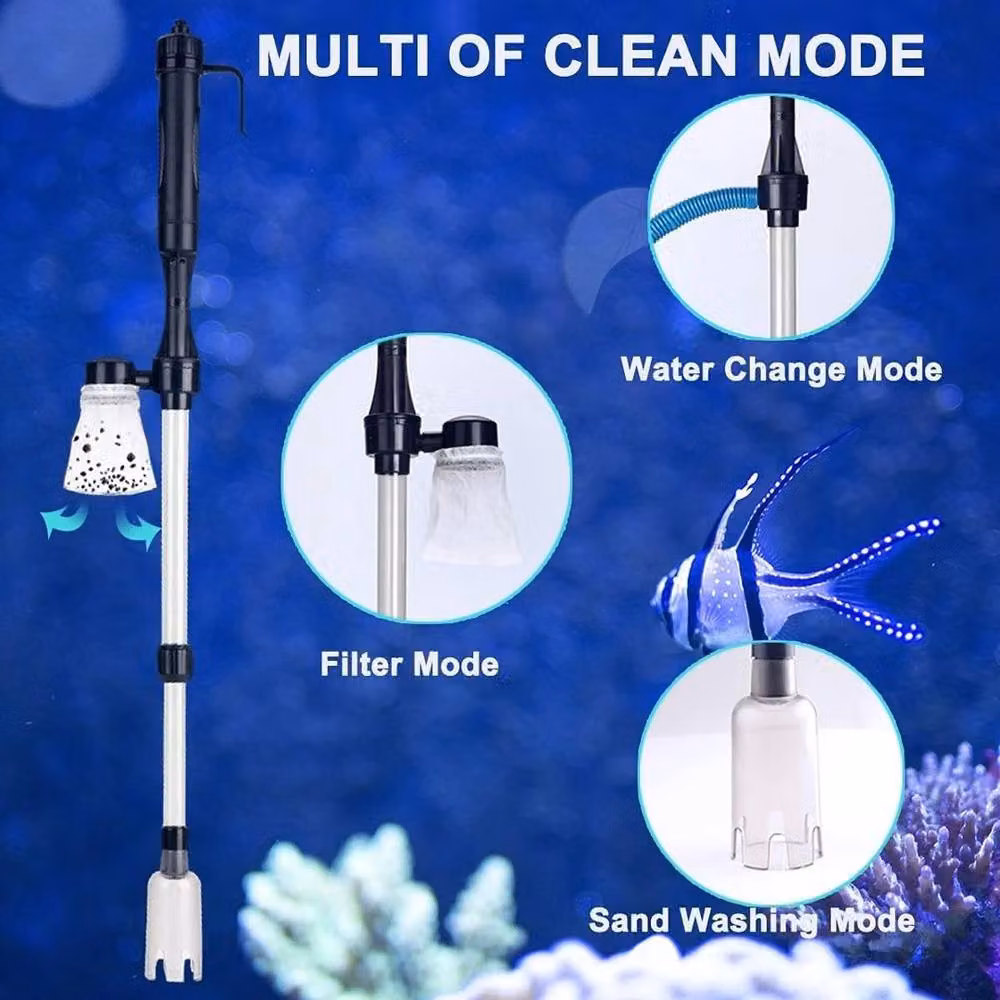 VOGREX Electric Aquarium Fish Tank Vacuum Cleaner, Black, Length: 110 cm – 3