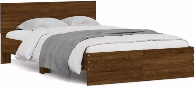 Berkfield Home Small Double Bed Frame in Brown Oak – 1
