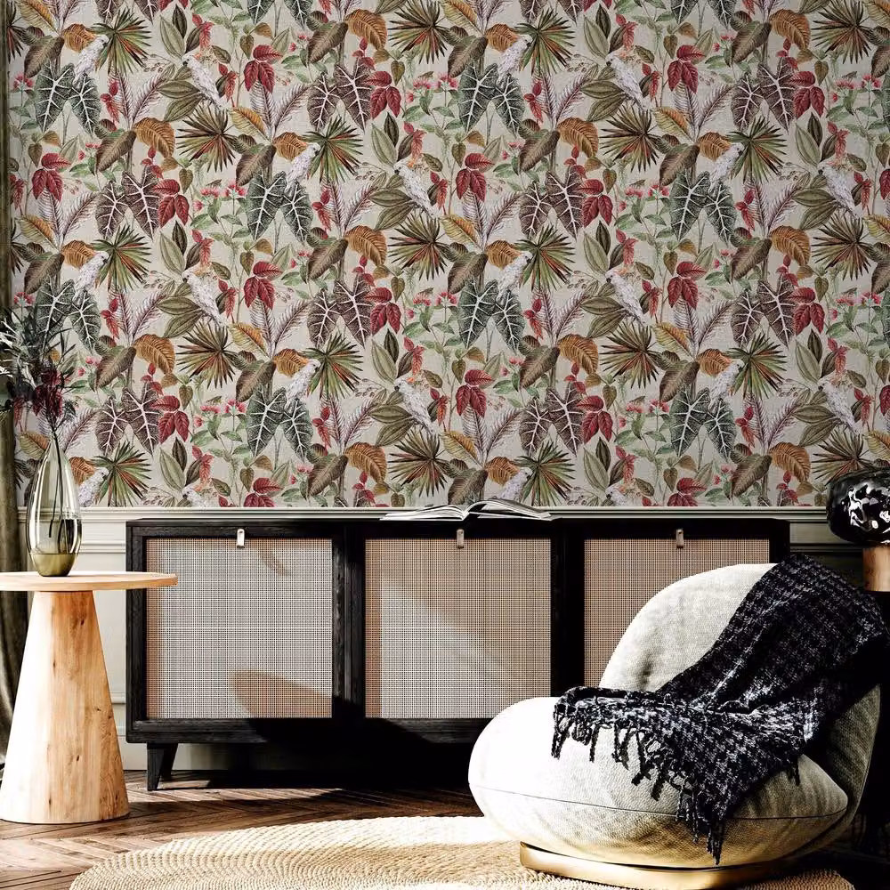 Arthouse Vintage Parrot Multicolour Botanical Vinyl Wallpaper – 5
