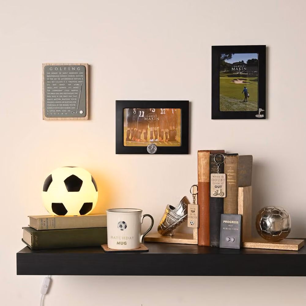 Widdop and Co Sporty Single Rectangular Photo Frame in Black and Silver, W/H: 10 x 15 cm – 6