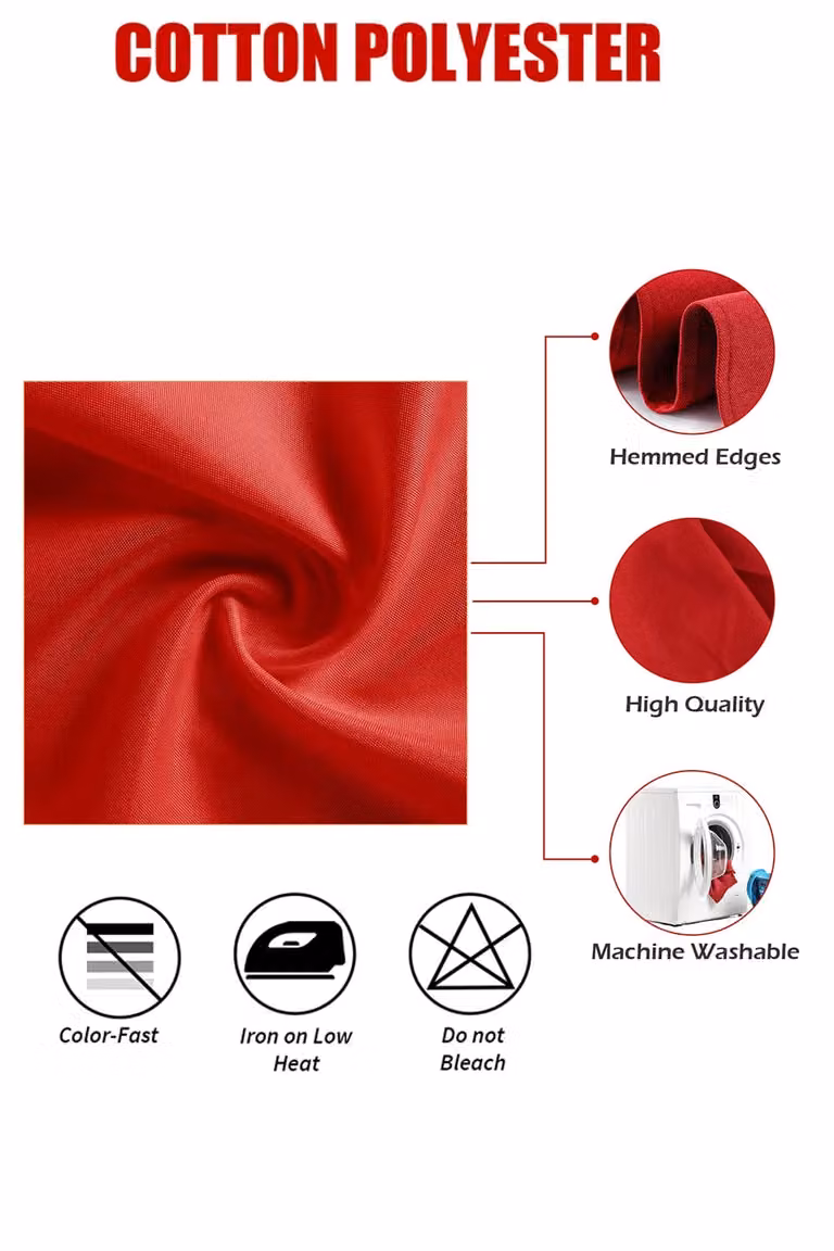 Neel Blue Reusable Polyester Table Napkins in Dark Red, W/D/H: 50 x 50 x 0 cm