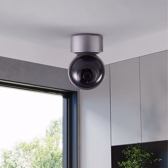 Komore 3MP HD Security Camera with Motion and Sound Detection, Grey