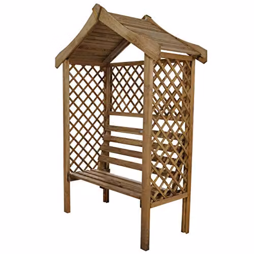 Forest Garden Parisienne Arbour, Brown Wood – 2