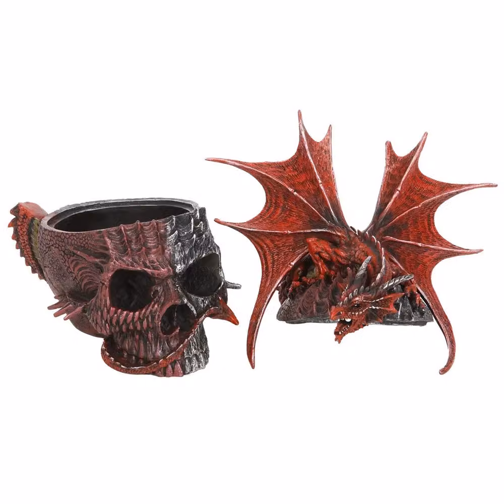 Spiral Direct Serpent Infection Skull Ornament in Black – 2