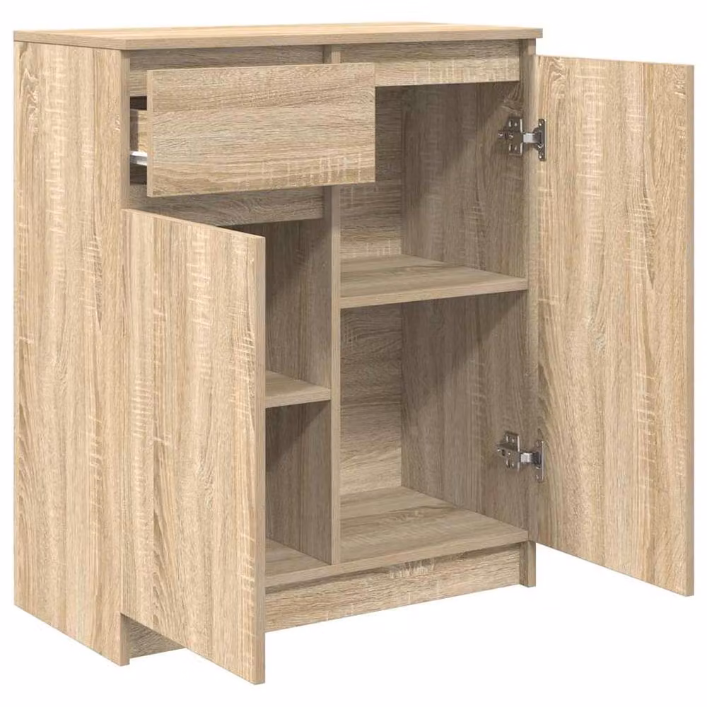 Berkfield Home Modern Sideboard with Drawer in Sonoma Oak Brown, W/D/H: 71 x 35 x 84 cm – 2