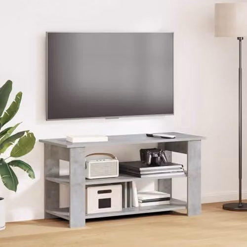vidaXL Modern TV Stand in Grey, W/D/H: 100 x 40 x 50 cm – 2