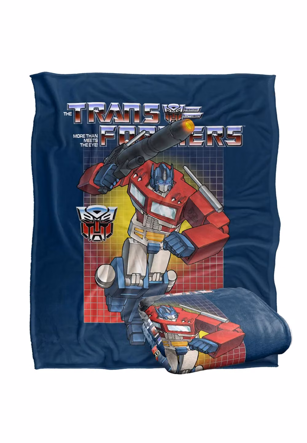 Hasbro Transformers Optimus Silky Touch Super Soft Fluffy Throw Blanket in White and Multicolour, W: 152 cm, D: 127 cm – 2