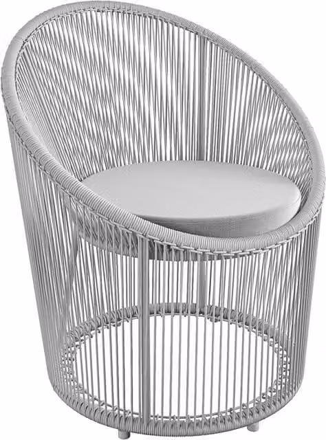 CosmoLiving Taura Modern Lounge Chair with Armrests and Cushions in Grey and Black