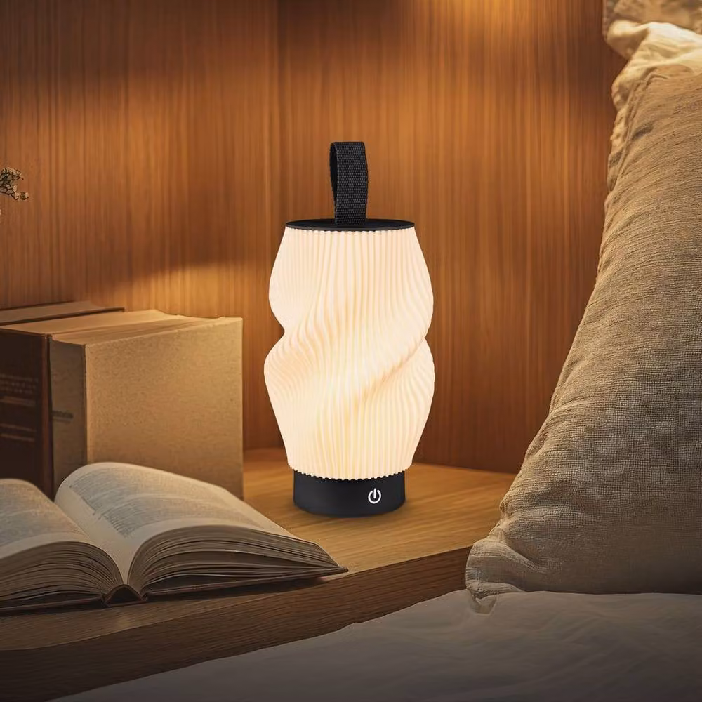 Briloner Black Rechargeable Dimmable Touch LED Table Lamp with Warm White Light – 7