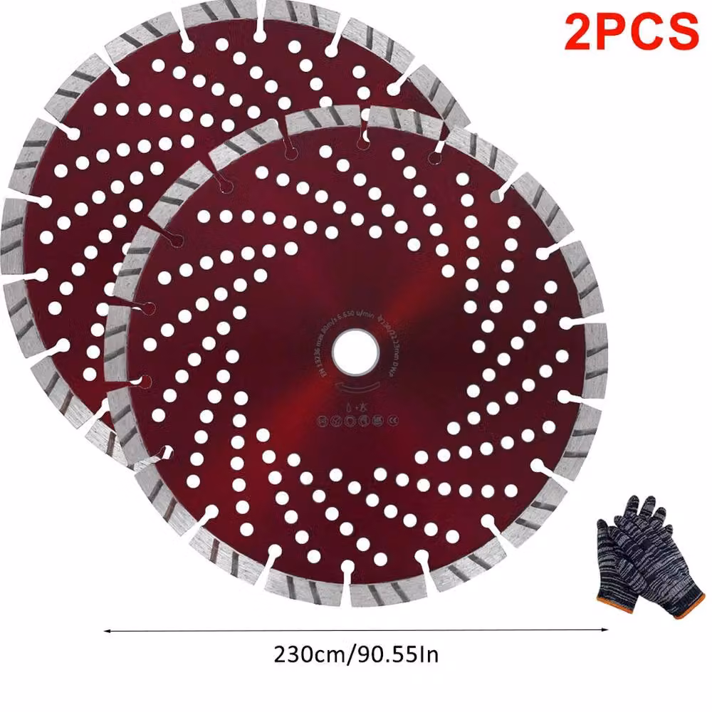 Kelvenix Red Diamond Cutting Disc for Stone, Tile, Concrete and Brick, Diameter: 230 mm – 2