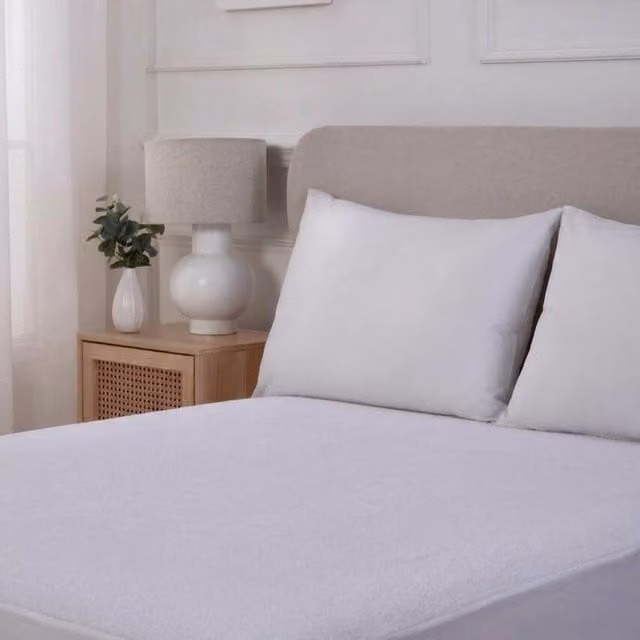 Rapport Home Waterproof Terry Pillow Protectors, White, W/D/H: 75 x 50 cm, Pack of 2