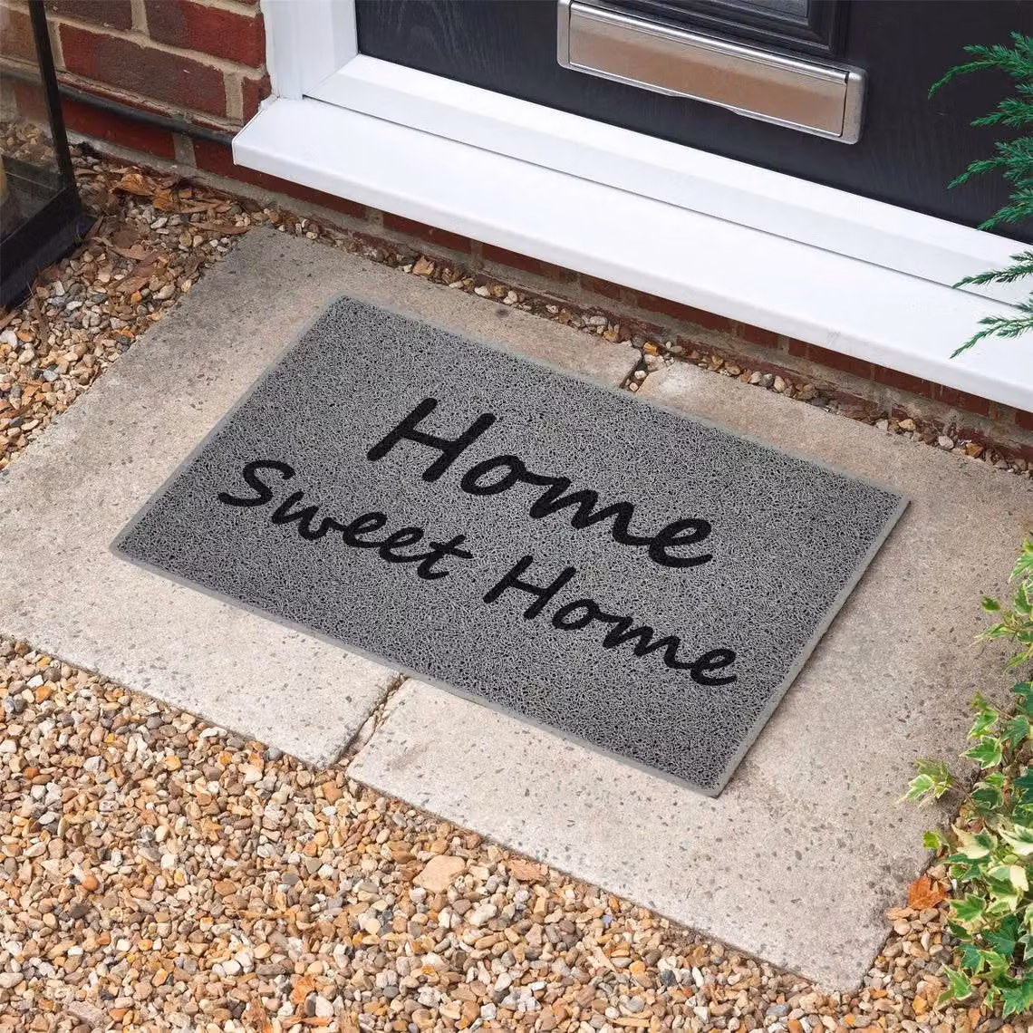 Nicoman Home Sweet Home Novelty Graphic Door Mat, Grey, W: 75 cm, D: 45 cm – 2