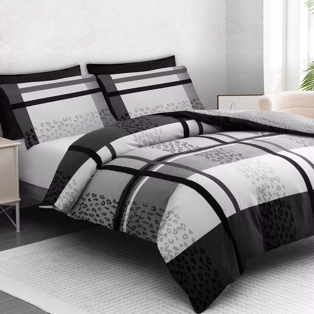Pamposh Grey Brushed Microfibre Duvet Cover Set, 140 x 200 cm – 3