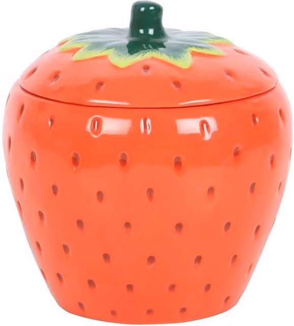 Something Different Strawberry Ceramic Oil Burner in Red
