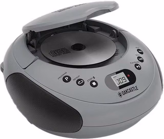 Oakcastle Silver Portable Bluetooth CD Boombox with FM Radio – 6