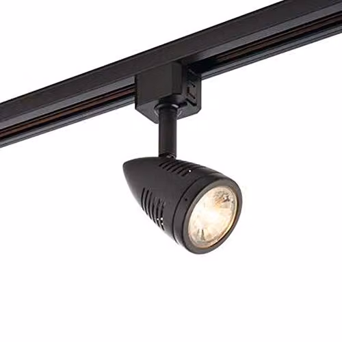 Loops Modern Adjustable Ceiling Track Spotlight in Black with GU10 LED Compatibility – 1