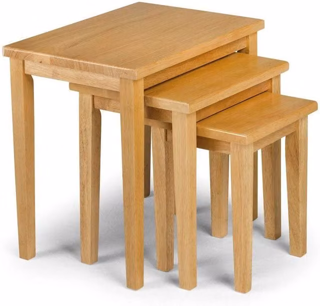 netfurniture Scotch Nest of Tables in Light Oak Brown