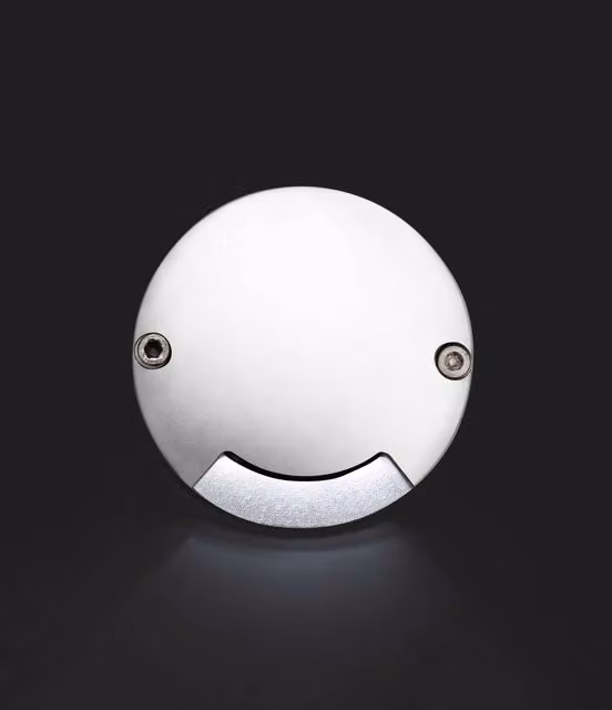 Faro Keenan LED One-Way Outdoor Wall and Floor Bollard Light in Silver Metal