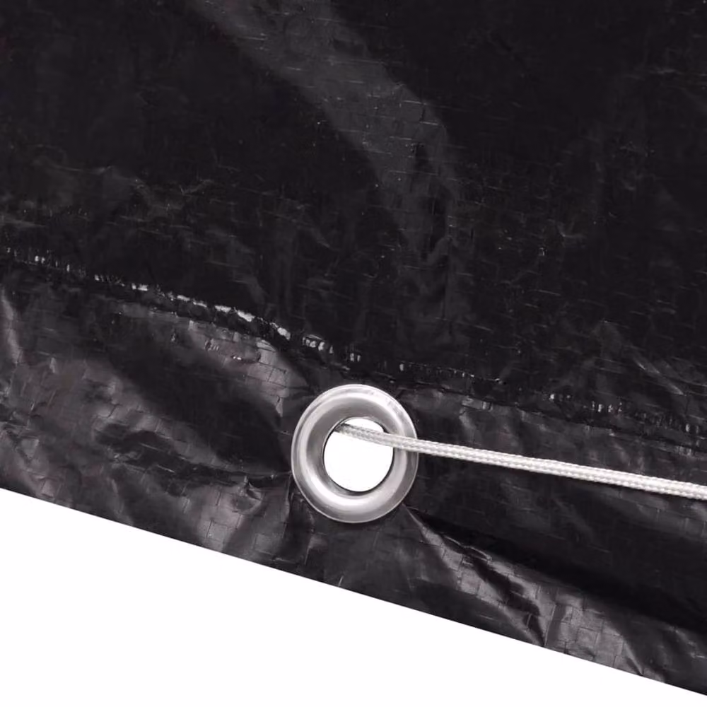 Berkfield Home Water Repellent Garden Bench Covers, 2 Pack, Black, W/D/H: 260 x 260 x 90 cm – 4
