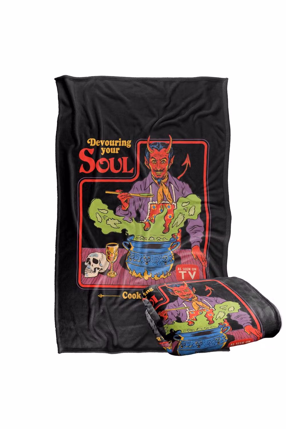 Steven Rhodes Devouring Your Soul Multicolour Super Soft Fleece Throw Blanket W/D/H: 152 x 127 cm – 2