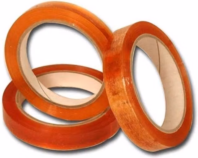 KDMD Transparent Adhesive Tape, Orange, 10 Pack, Width: 1.2 cm, Length: 66 m – 1