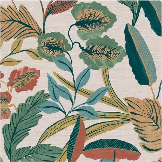 Graham & Brown Botanical Floral Vinyl Wallpaper in White and Multicolour, Width: 52 cm