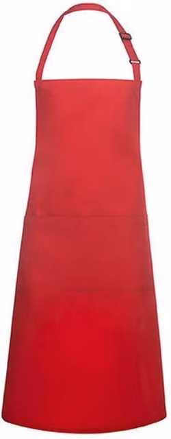 Karlowsky Basic Pocket Buckle Bib Apron in Red – 1