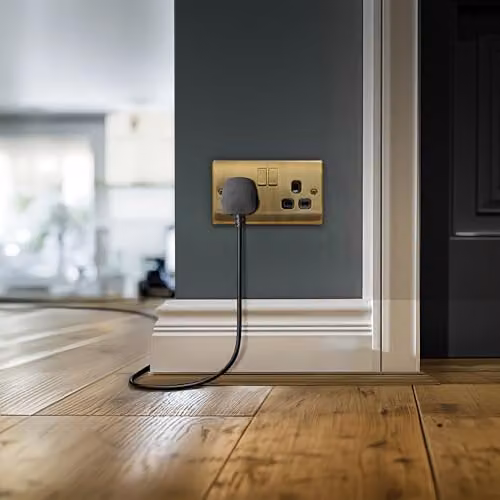 BG Nexus Metal Double Switched Socket in Antique Brass – 3