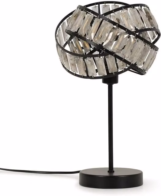 Hudson Jewel Table Lamp in Grey and Chrome