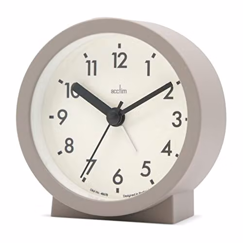 Acctim Gaby Small Analogue Contemporary Beside Alarm Clock in Brown – 1