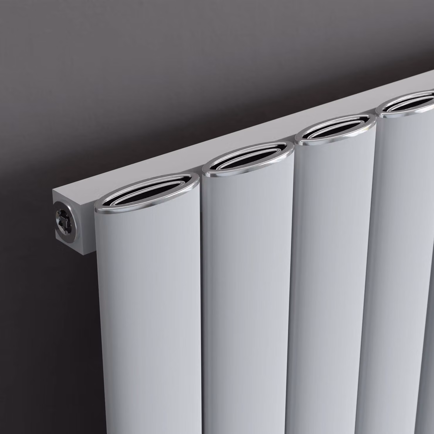 Agadon Berlin Designer Aluminium Radiator in White W: 180 cm, H: 55.5 cm, D: 55.5 cm – 3