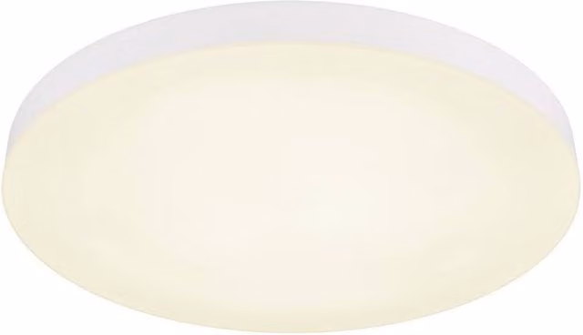 Netlighting Matthew Round Flush Ceiling Light, White Matt, Diameter: 50 cm, LED