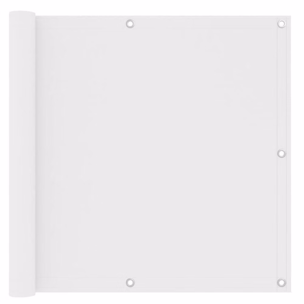 Berkfield Home Modern Balcony Screen in White Oxford Fabric, W/H: 90 x 300 cm