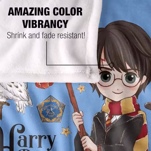 LOGOVISION Harry Potter Super Soft Silky Touch Fleece Throw Blanket, Multicolour, W: 127.0 cm, H: 152.4 cm – 3