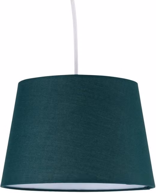 First Choice Lighting Green Cotton Tapered Cylinder Pendant Lamp Shade, Diameter: 23 cm