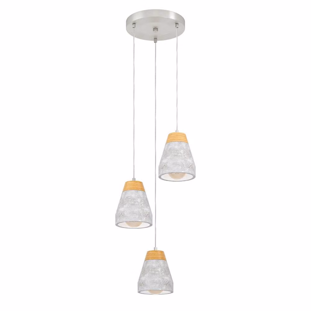 Eglo Tarega 3-Light Cluster Pendant Light in Grey – 2