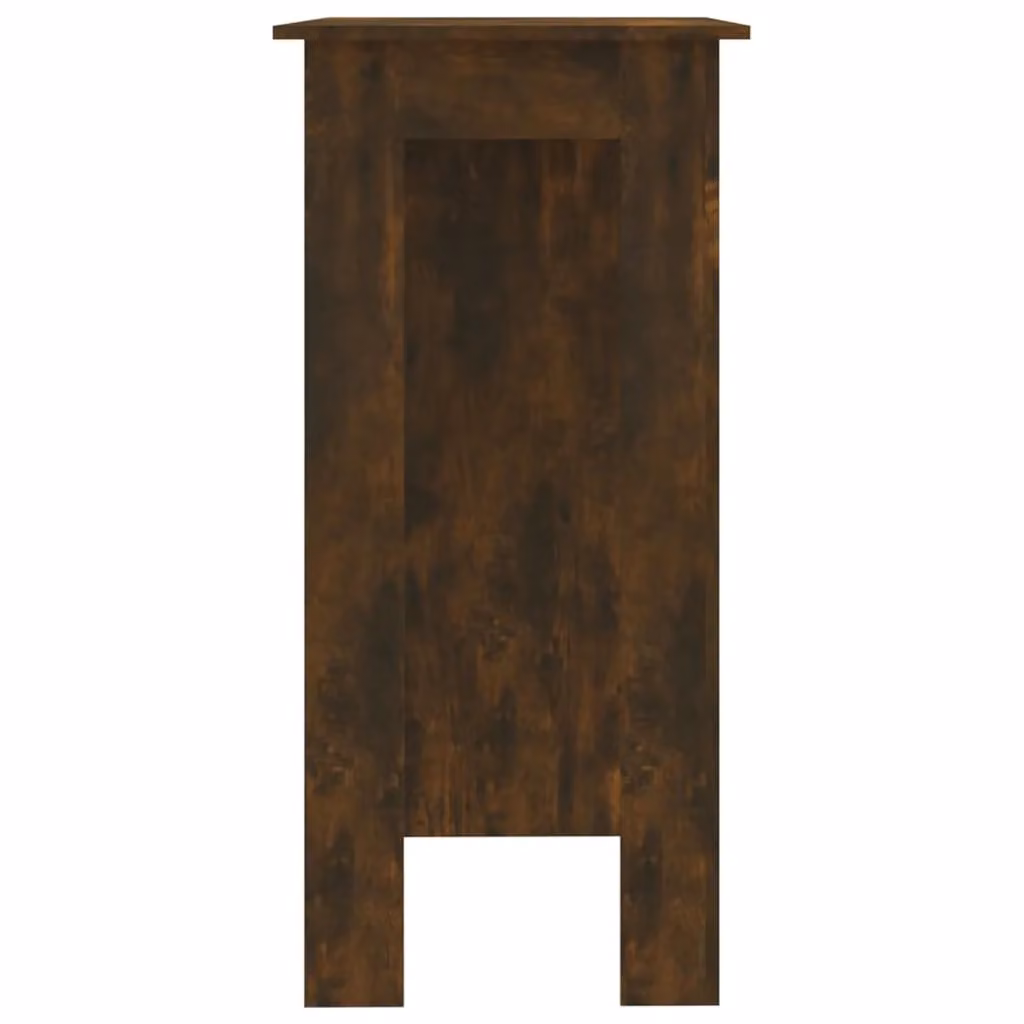 Berkfield Home Modern Smoked Oak Bar Table with Shelf, Brown, W: 102 cm, D: 50 cm, H: 103.5 cm – 4