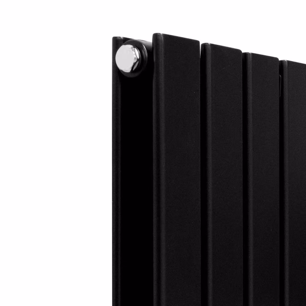 Monstershop Designer Flat Panel Steel Radiator in Matt Black, H: 180 cm, W: 28 cm – 6
