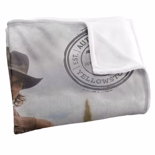 Yellowstone Kayce On The Fence Silky Touch Super Soft Fleece Throw Blanket in White, W/D/H: 152 x 127 cm – 2