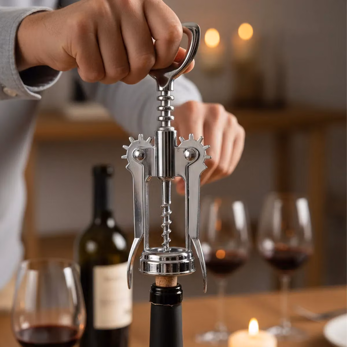 Orsina Effortless Wing Corkscrew in Silver Chrome Plated Metal – 2