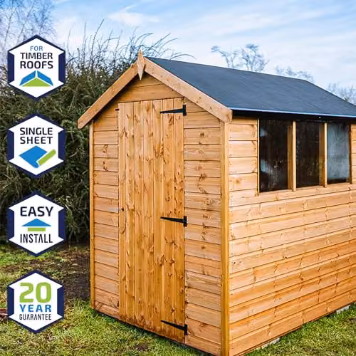 SkyGuard EPDM Rubber Shed Roof Kit, Black – 2